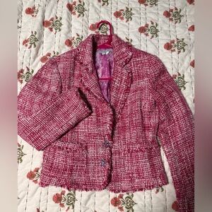 Silk Pink Tweed Blazer